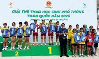 Đoàn học sinh Bắc Ninh dẫn đầu toàn quốc bảng tổng sắp huy chương môn điền kinh