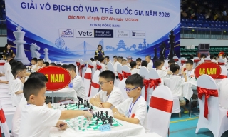 Gần 1.300 kỳ thủ tranh tài tại Giải vô địch Cờ vua trẻ quốc gia tại Bắc Ninh.
