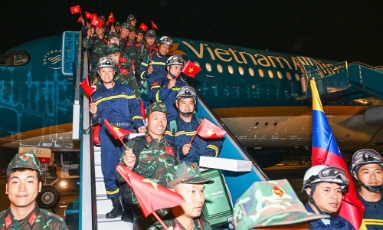  Đoàn cứu hộ của Việt Nam về nước, hoàn thành sứ mệnh tại Venezuela