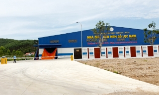 Bắc Ninh: Nhà máy sản xuất viên nén gỗ hoạt động trở lại sau khi cải tạo hệ thống xử lý khí thải