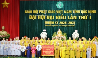 Đại hội Đại biểu Phật giáo tỉnh Bắc Ninh lần thứ I, nhiệm kỳ 2026-2031 thành công tốt đẹp