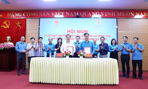 Bắc Ninh: Liên đoàn Lao động tỉnh và Sở Nội vụ ký quy chế phối hợp giai đoạn 2026-2030