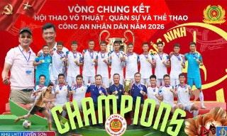 Đội tuyển Công an tỉnh Bắc Ninh lần đầu vô địch môn bóng đá tại Hội thao Công an nhân dân 2026