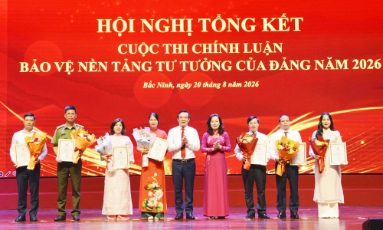  Bắc Ninh: Trao giải Cuộc thi chính luận bảo vệ nền tảng tư tưởng của Đảng 