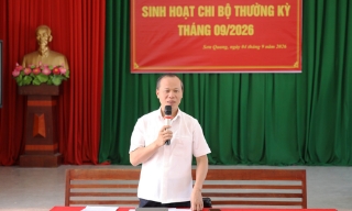 Bắc Ninh: Phó Chủ tịch Thường trực UBND tỉnh Mai Sơn dự sinh hoạt Chi bộ Tổ dân phố Sơn Quang
