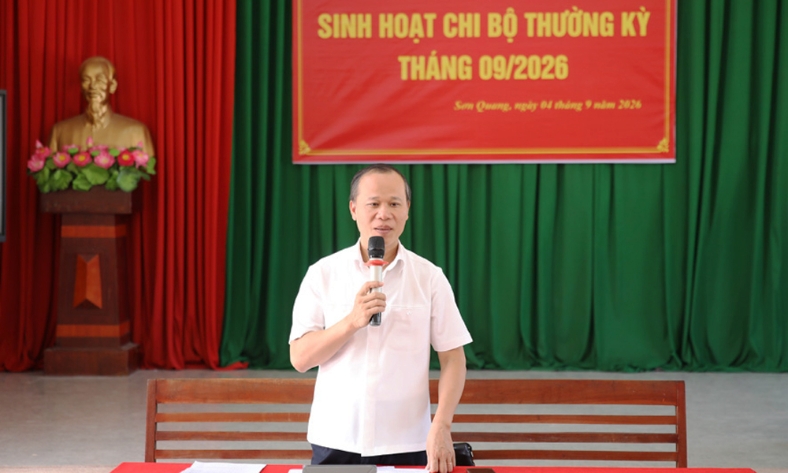  Bắc Ninh: Phó Chủ tịch Thường trực UBND tỉnh Mai Sơn dự sinh hoạt Chi bộ Tổ dân phố Sơn Quang