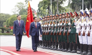 Tổng Bí thư, Chủ tịch nước Tô Lâm chủ trì Lễ đón chính thức Tổng thống Myanmar