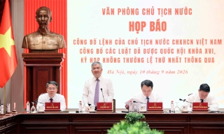 Họp báo công bố Lệnh của Chủ tịch nước về 15 luật