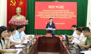 Đoàn công tác Ủy ban MTTQ tỉnh giám sát chuyển đổi số tại phường Hạp Lĩnh