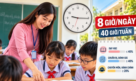 Đề xuất giáo viên có thể làm việc 8 giờ mỗi ngày tại trường