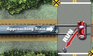 Cách đúng để thoát thân khi xe mắc kẹt trên đường ray