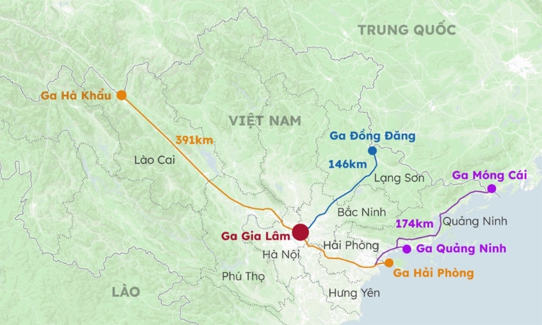  Ba tuyến đường sắt tốc độ cao kết nối với Trung Quốc