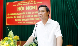 Bắc Ninh: Rút kinh nghiệm làm trước công tác lấy mẫu hài cốt liệt sĩ tại xã Tiền Phong