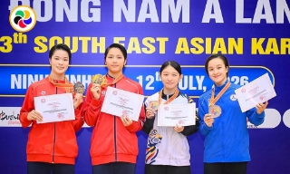 Karate Việt Nam giành 65 huy chương sau hai ngày tranh tài tại giải vô địch Đông Nam Á