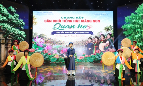 Sôi nổi vòng chung kết sân chơi “Tiếng hát măng non Quan họ” tỉnh Bắc Ninh mở rộng năm 2026