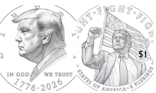 Đồng xu 1 USD có hình Tổng thống Donald Trump được đưa vào lưu thông