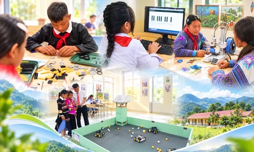 Trao tặng hàng loạt phòng STEM tại các điểm trường khó khăn trong năm học mới