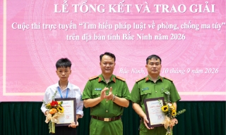 Bắc Ninh: 30 tập thể, cá nhân đoạt giải Cuộc thi trực tuyến tìm hiểu pháp luật về phòng, chống ma túy