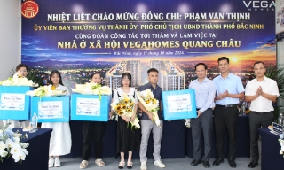 Phó Chủ tịch UBND thành phố Phạm Văn Thịnh thăm dự án nhà ở xã hội Vegas Home Quang Châu