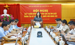 Đoàn đại biểu Quốc hội thành phố Bắc Ninh lấy ý kiến đóng góp vào một số dự án luật