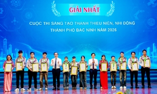 40 mô hình đạt giải Cuộc thi Sáng tạo thanh thiếu niên, nhi đồng thành phố Bắc Ninh năm 2026