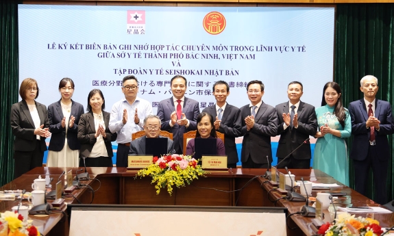 Thành phố Bắc Ninh và Tập đoàn Y tế Seishokai (Nhật Bản) ký biên bản ghi nhớ hợp tác lĩnh vực y tế