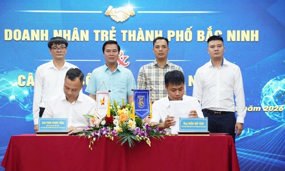 Hội Doanh nhân trẻ thành phố tài trợ 150 tỷ đồng cho Câu lạc bộ Bóng đá Bắc Ninh