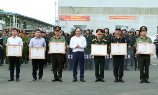 Bắc Ninh diễn tập phương án bảo đảm an ninh công nhân