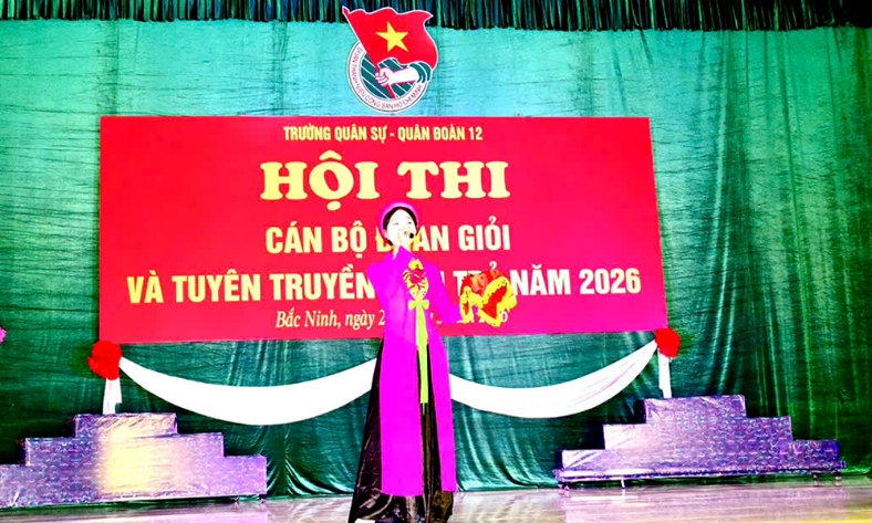  Trường Quân sự Quân đoàn 12 tổ chức hội thi cán bộ Đoàn giỏi và tuyên truyền viên trẻ