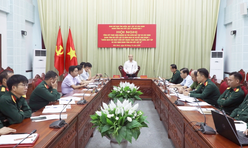  Quân khu 1 sơ kết giai đoạn 1 Chiến dịch 500 ngày đêm tìm kiếm, quy tập hài cốt liệt sĩ