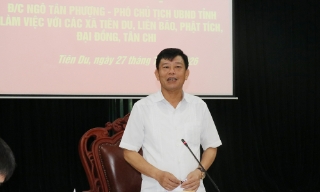 Phó Chủ tịch UBND tỉnh Ngô Tân Phượng đôn đốc đẩy nhanh giải ngân vốn đầu tư công tại 5 xã thuộc huyện Tiên Du cũ