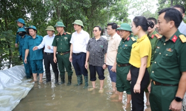  Kịp thời hỗ trợ di chuyển tài sản, sơ tán dân và chống tràn đê bối Quả Cảm, Đương Xá 1