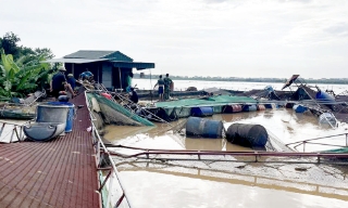 Phường Mão Điền: Khẩn trương khắc phục sự cố gãy, hỏng 13 lồng nuôi cá trên sông
