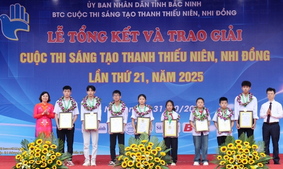 33 mô hình, sản phẩm đạt giải Cuộc thi Sáng tạo thanh thiếu niên, nhi đồng tỉnh Bắc Ninh lần thứ 21