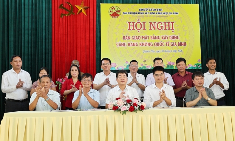  Bắc Ninh: Gia Bình bàn giao mặt bằng khu Đỗ Xá, xây dựng Cảng hàng không quốc tế