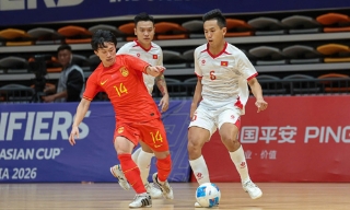 Thắng đậm Trung Quốc, đội tuyển futsal Việt Nam giữ vững ngôi đầu bảng E