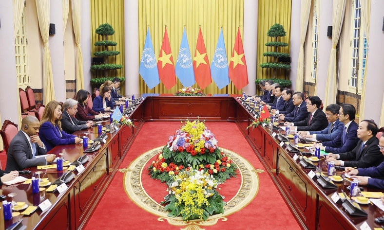  Chủ tịch nước Lương Cường hội đàm với Tổng Thư ký Liên hợp quốc