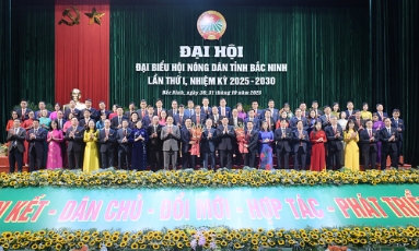  Đại hội Đại biểu Hội Nông dân tỉnh Bắc Ninh lần thứ I, nhiệm kỳ 2025-2030 thành công tốt đẹp