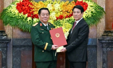  Chủ tịch nước trao quyết định bổ nhiệm Chủ nhiệm Tổng cục chính trị và thăng quân hàm Đại tướng, Thượng tướng