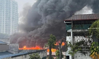 Cháy lớn tại Nhà máy Bia Hà Nội