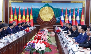 Hội đàm giữa Tổng Bí thư Tô Lâm và Tổng Bí thư, Chủ tịch nước Lào