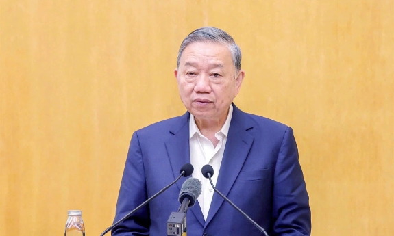 Tổng Bí thư Tô Lâm dự Hội nghị tiếp xúc giữa cử tri với người ứng cử đại biểu Quốc hội khóa XVI tại Hà Nội