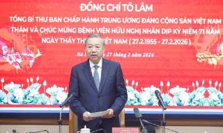 Phát biểu của Tổng Bí thư Tô Lâm tại buổi thăm, chúc mừng ngành y tế và tập thể cán bộ, y bác sĩ, nhân viên Bệnh viện Hữu Nghị
