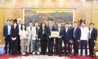 Phó Chủ tịch Thường trực UBND tỉnh Mai Sơn tiếp đoàn công tác của tỉnh Jeonbuk Hàn Quốc