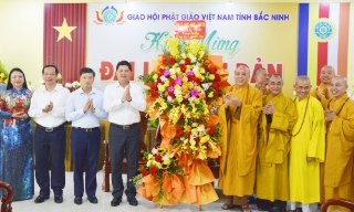 Bí thư Tỉnh ủy Bắc Ninh Nguyễn Hồng Thái chúc mừng Đại lễ Phật đản 2026