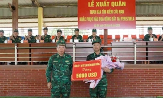 Bộ đội Biên phòng Việt Nam xuất quân tham gia khắc phục hậu quả động đất tại Venezuela