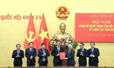  Công bố quyết định của Bộ Chính trị chỉ định Ủy ban Kiểm tra Đảng ủy Quốc hội nhiệm kỳ 2025-2030