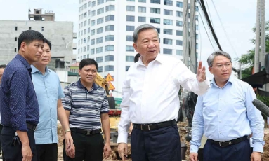  Tổng Bí thư, Chủ tịch nước Tô Lâm kiểm tra tiến độ Vành đai 1, trường học mới tại Hà Nội