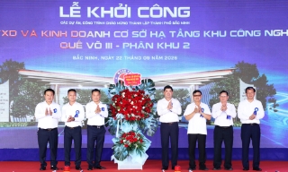 Bí thư Thành ủy Bắc Ninh Nguyễn Hồng Thái dự lễ khởi công khu công nghiệp Quế Võ III, phân khu 2 