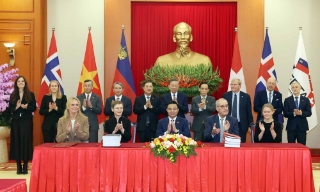 Tổng Bí thư, Chủ tịch nước Tô Lâm chứng kiến Lễ ký Hiệp định thương mại tự do giữa Việt Nam và các nước thành viên Hiệp hội Mậu dịch tự do châu Âu